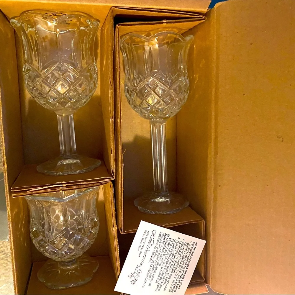 New Home Interiors Stemmed Glass Candle Holder Set | 3-Piece Votive Holders